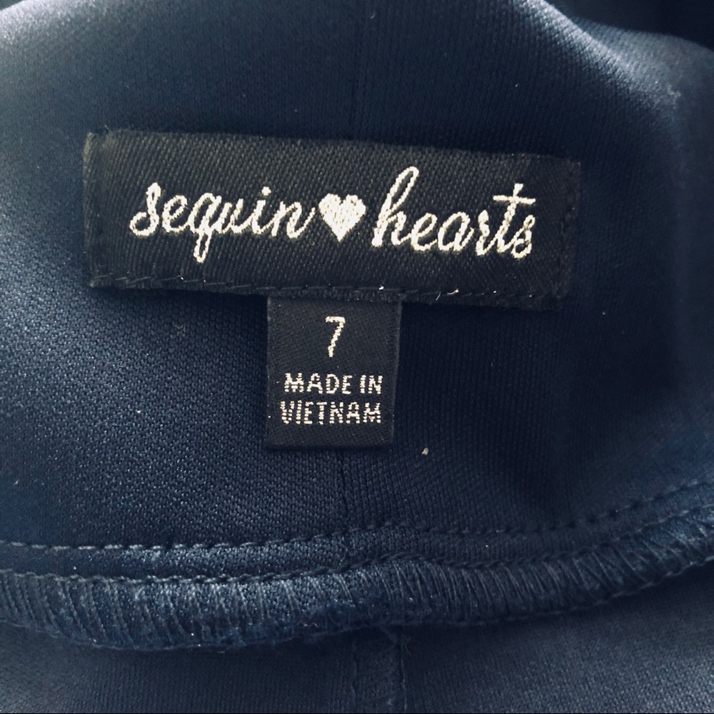 Sequin Hearts - Navy Dress - Picture 5 of 8